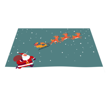 Individuais de mesa em vinil de Natal Papai noel perdeu seu trenó - TenStickers