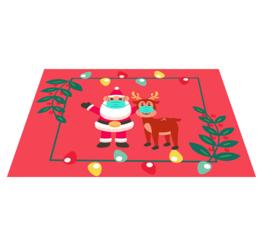 Individuais de mesa de natal papai noel e trenó - TenStickers