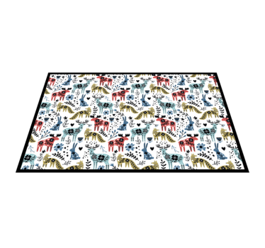 Individuais de mesa em vinil infantis Linda rena e raposa - TenStickers