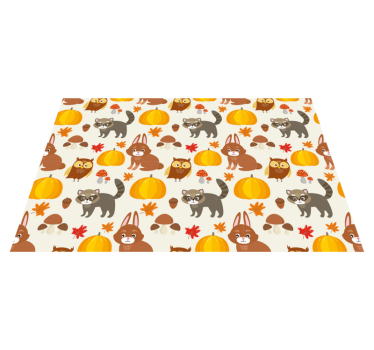 Individuais de mesa infantis companheiros animais adoráveis - TenStickers