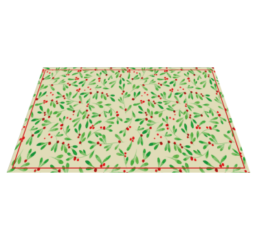 Individuais de mesa de Natal padrão de folha festivo - TenStickers
