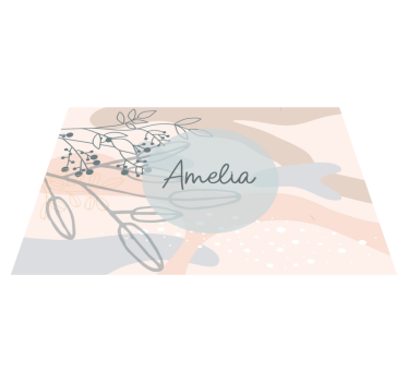 Individuais de mesa em vinil originais Ilustração floral "boho" - TenStickers
