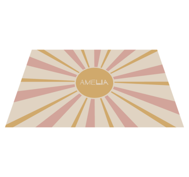 Individuais de mesa com nome centro de mesa raio de sol - TenStickers