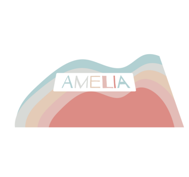 Individuais de mesa com nome personalização colorida - TenStickers