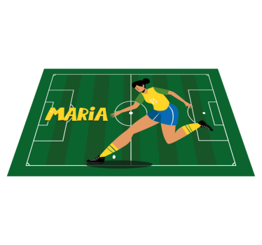 Individuais de mesa em vinil com nome jogadora personalizado - TenStickers