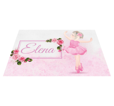Individuais de mesa com nome bailarina de balé - TenStickers