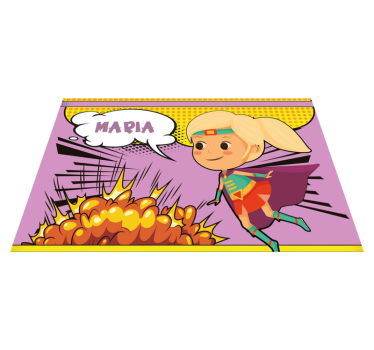 Individuais de mesa com nome super-heroína cômica - TenStickers