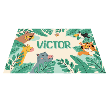 Individuais de mesa com nome animais da selva - TenStickers