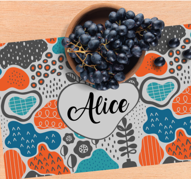 Individuais de mesa com nome design de nome divertido - TenStickers