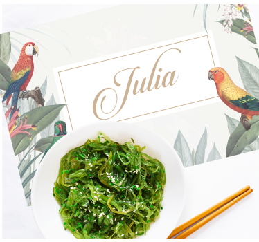 Individuais de mesa com nome elegante colocação de nome - TenStickers