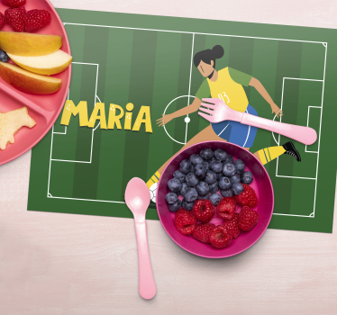 Individuais de mesa em vinil com nome jogadora personalizado - TenStickers