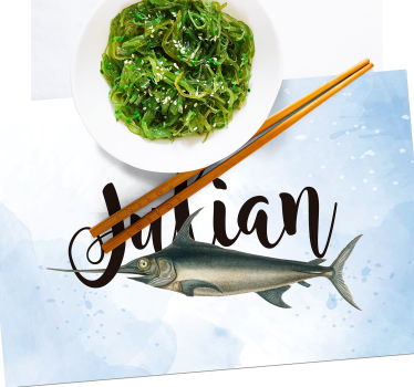 Individuais de mesa com nome placa de nome personalizada - TenStickers