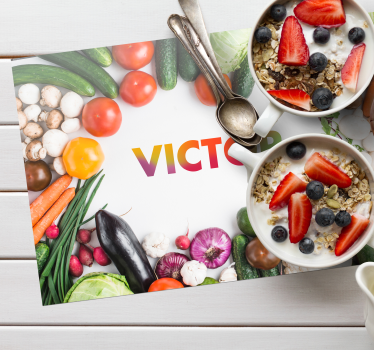 Individuais de mesa com nome vegetais - TenStickers