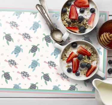 Individuais de mesa de animais Tartarugas de cores suaves - TenStickers
