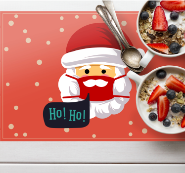 Individuais de mesa de natal alegria do papai noel - TenStickers