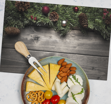 Individuais de mesa de natal arranjo festivo de pinhas - TenStickers