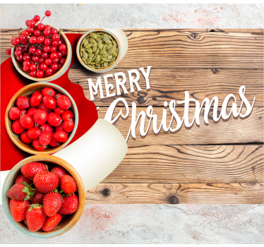 Individuais de mesa de natal chapéu de papai noel festivo - TenStickers