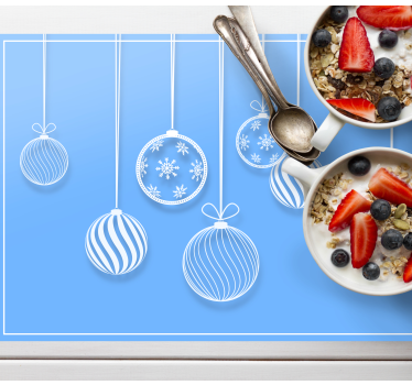 Individuais de mesa de natal com enfeites pendurados - TenStickers