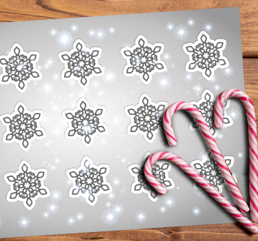 Individuais de mesa de natal com estampa de floco de neve - TenStickers