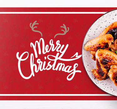 Individuais de mesa de natal mensagem de natal alegre - TenStickers