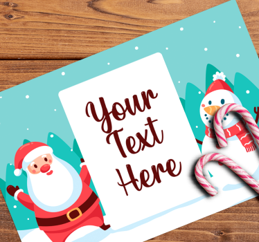 Individuais de mesa de natal papai noel e boneco de neve - TenStickers