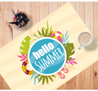 Individuais de mesa em vinil com nome Olá verão - TenStickers