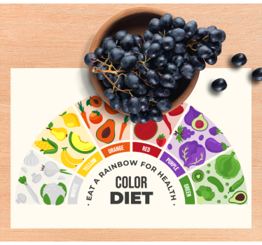 Individuais de mesa em vinil com texto Carrinho de comida arco-ír - TenStickers