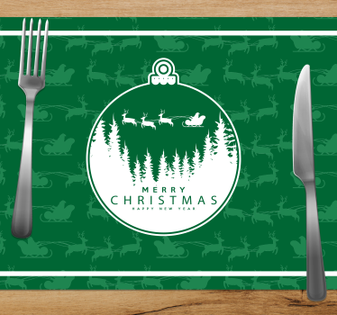 Individuais de mesa em vinil de Natal Bola com detalhes - TenStickers