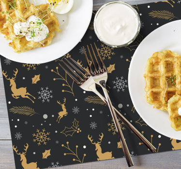 Individuais de mesa em vinil de Natal Composição de feliz natal - TenStickers