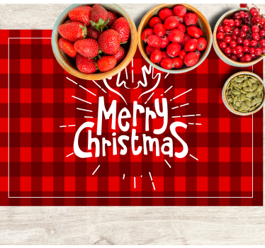 Individuais de mesa em vinil de Natal Padrão de figuras geométric - TenStickers