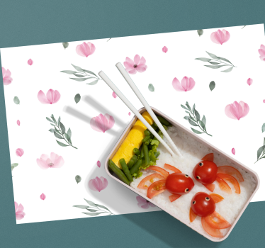 Individuais de mesa em vinil infantis Florzinhas rosa minimalista - TenStickers