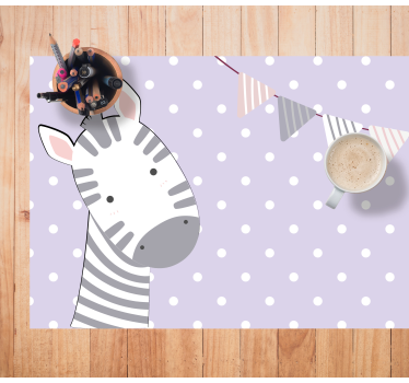 Individuais de mesa em vinil infantis Girafa de aniversário em ro - TenStickers
