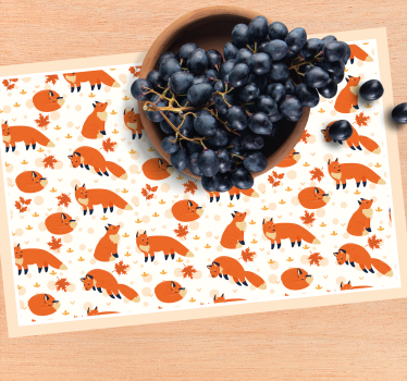 Individuais de mesa em vinil infantis Lindas raposas - TenStickers