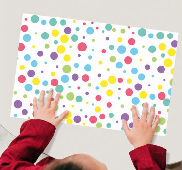 Individuais de mesa em vinil originais Padrão de bolinhas colorid - TenStickers