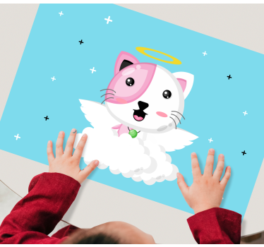 Individuais de mesa infantis anjo gato fofo - TenStickers