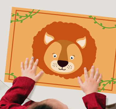 Individuais de mesa infantis cabeça de leão fofa - TenStickers