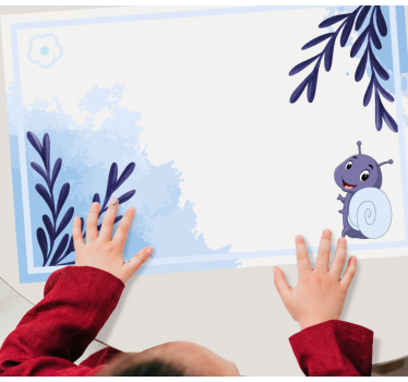 Individuais de mesa infantis caracol com folhas - TenStickers