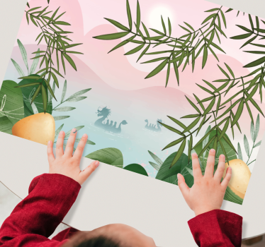 Individuais de mesa infantis cena de selva encantada - TenStickers