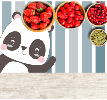 Individuais de mesa infantis com design de panda - TenStickers