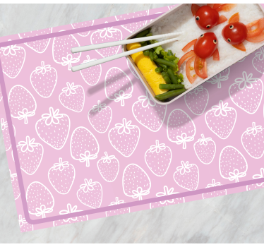 Individuais de mesa infantis com estampa de morango - TenStickers