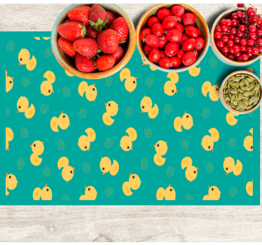 Individuais de mesa infantis com estampa de patinhos fofos - TenStickers