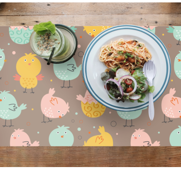 Individuais de mesa infantis com motivos aviários vibrantes - TenStickers