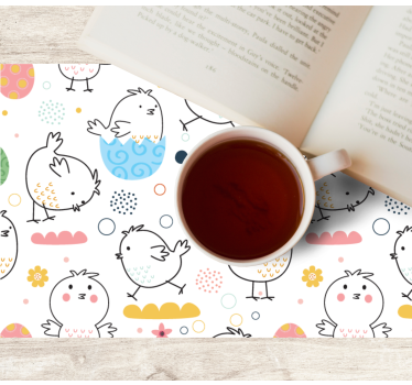 Individuais de mesa infantis com padrões de pássaros fofos - TenStickers