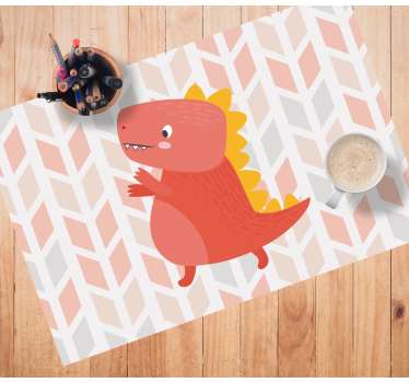 Individuais de mesa infantis com personagem dinossauro fofo - TenStickers