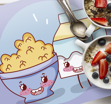 Individuais de mesa infantis companheiros de lanche felizes - TenStickers