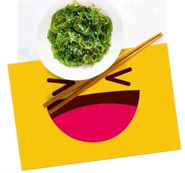 Individuais de mesa moderno emoji rindo - TenStickers