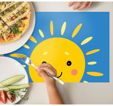 Individuais de mesa infantis face do sol sorridente - TenStickers