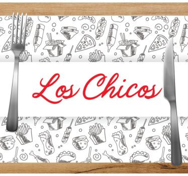 Individuais de mesa infantis ilustrações de comida divertida - TenStickers