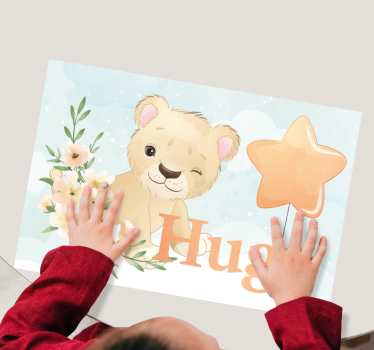 Individuais de mesa infantis leão alegre - TenStickers