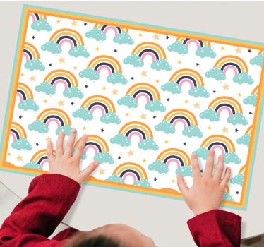 Individuais de mesa infantis nuvem arco-Íris colorida - TenStickers